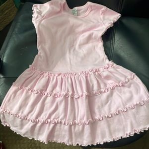 NWOT pink 100% cotton dress soft beautiful ruffle detail 4T